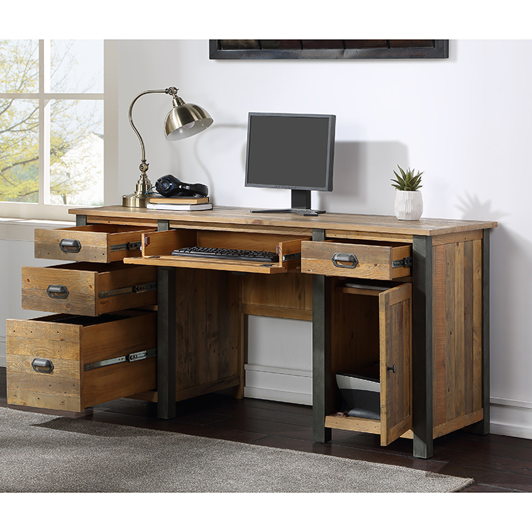 Urban Elegance Reclaimed Wood Furniture, Double Desk Home Office Uk