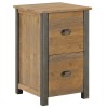 Urban Elegance Reclaimed Wood Furniture Two Drawer Filing Cabinet VPR07A