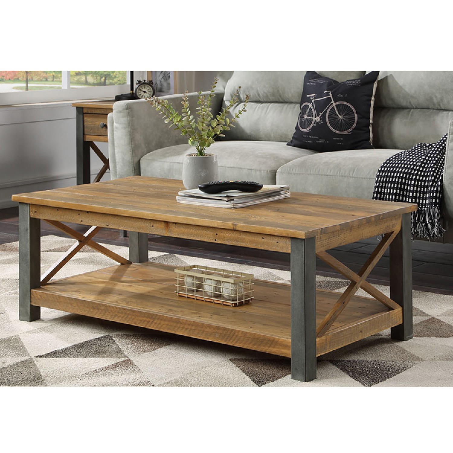 Details about   Modern Accent End Table Sofa Side Table w/1 Open Storage Shelf 1 Removable Shelf