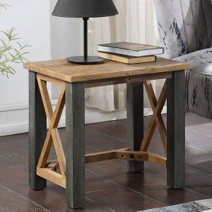 Urban Elegance Reclaimed Wood Furniture Open Front Side Lamp Table Urban Elegance Reclaimed Wood Furniture Open Front Side Lamp Table VPR08B