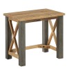Urban Elegance Reclaimed Wood Furniture Open Front Side Lamp Table VPR08B