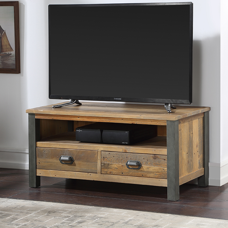 Urban Elegance Reclaimed Wood Furniture Widescreen TV Cabinet VPR09A