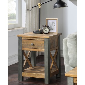 Urban Elegance Reclaimed Wood Furniture Lamp Table With Drawer Urban Elegance Reclaimed Wood Furniture Lamp Table With Drawer  VPR10B