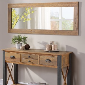 Urban Elegance Reclaimed Wood Furniture Extra Long Wall Mirror Urban Elegance Reclaimed Wood Furniture Extra Long Wall Mirror VPR16A