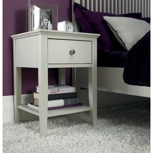 Ashby Soft Grey Painted Furniture 1 Drawer Nightstand Ashby Soft Grey Painted Furniture 1 Drawer Nightstand