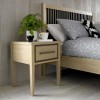 Bentley Designs Rimini Aged & Weathered Oak 1 Drawer Nightstand