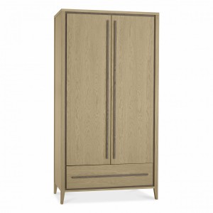Bentley Designs Rimini Aged Oak & Weathered Oak Double Wardrobe