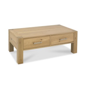 Bentley Designs Turin Light Oak Coffee Table with Drawers Bentley Designs Turin Light Oak Coffee Table with Drawers