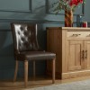 Bentley Designs Westbury Oak Upholstered Arm Chair Espresso (Pair)