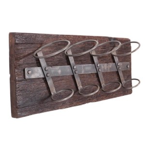 Eclectic Reclaimed Wood Furniture Wall Mounted Wine Rack