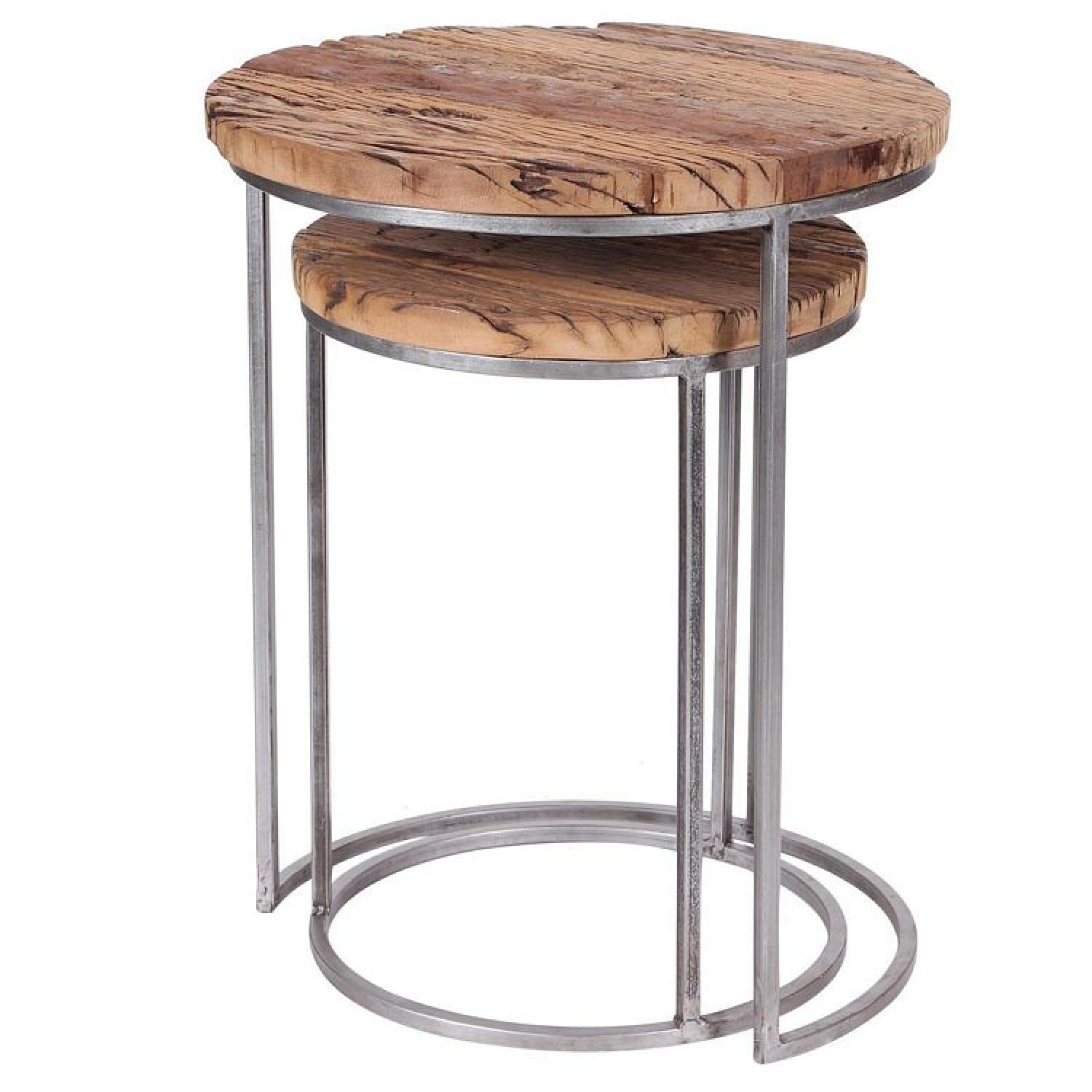 Eclectic Furniture Nest Of 2 Round Side, Round Wood Side Tables Uk