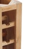 Handmade Oak Kitchens Furniture Wine Rack with back stop wall