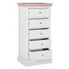 Rosa Painted Range 5 Drawer Tall Bedside Table