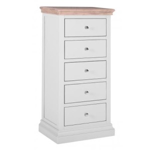 Rosa Painted Range 5 Drawer Tall Bedside Table Rosa Painted Range 5 Drawer Tall Bedside Table