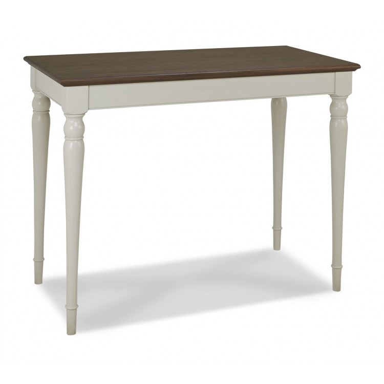 Hampstead Soft Grey & Walnut Furniture Bar Table with Turned Legs 8008-1