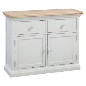 Cotswold Solid Oak Cream Painted Furniture Small 2 Door 2 Drawer Sideboard Cotswold Solid Oak Cream Painted Furniture Small 2 Door 2 Drawer Sideboard