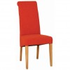 Divine Furniture True Oak Furniture Dark Orange Fabric Chair (Pair)
