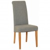 Divine Furniture True Oak Furniture Light Grey Fabric Chair (Pair)