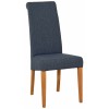 Divine Furniture True Oak Furniture Blue Fabric Chair (Pair)