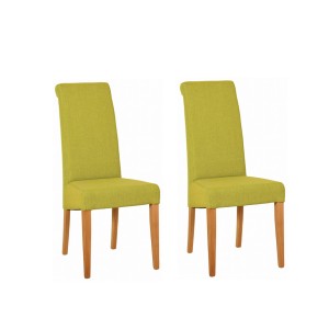 Divine Furniture True Oak Furniture Lime Fabric Chair (Pair) Divine Furniture True Oak Furniture Lime Fabric Chair (Pair)