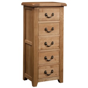 Summertown Rustic Oak Furniture 5 Drawer Wellington Chest Summertown Rustic Oak Furniture 5 Drawer Wellington Chest
