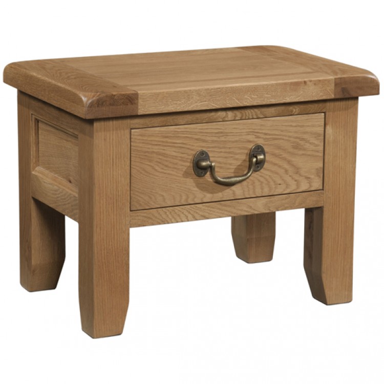Summertown Rustic Oak Furniture 1 Drawer Side Table