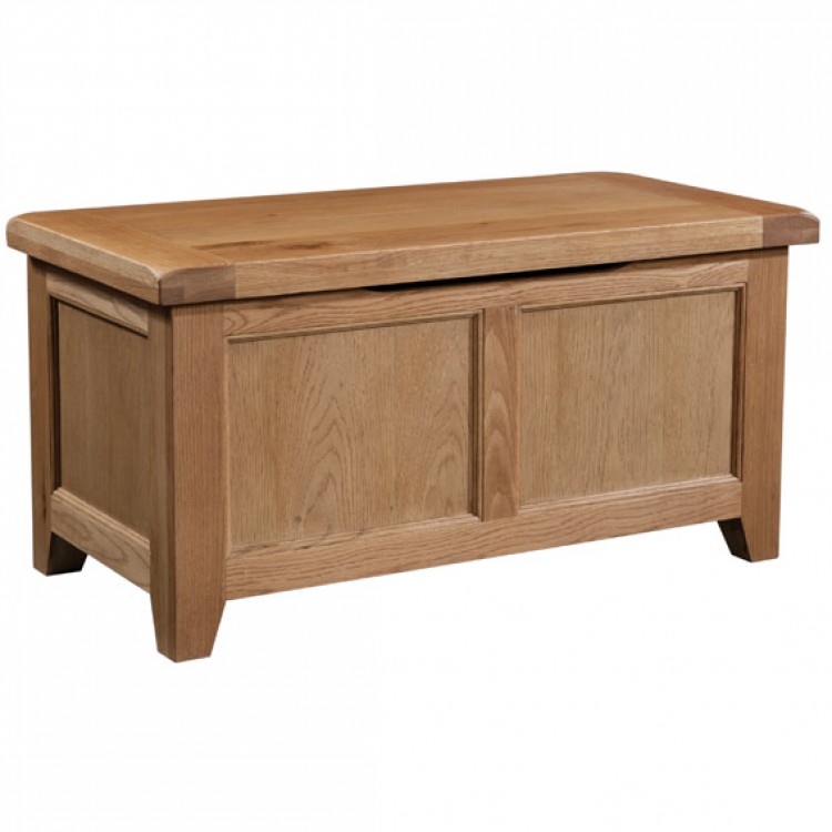 Summertown Rustic Oak Furniture Blanket Box