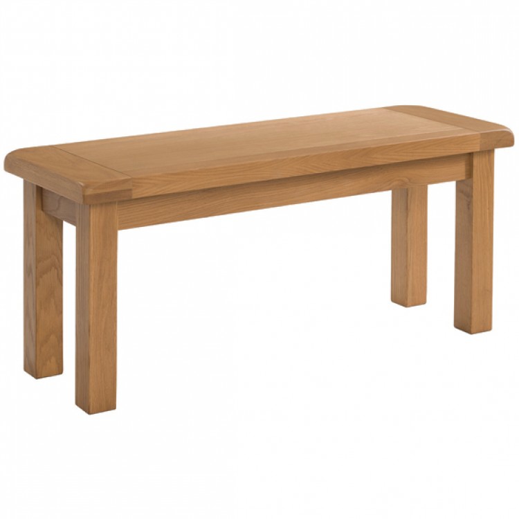 Somerset Rustic Oak Furniture Dining Bench 90cm SOM-090