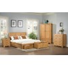 Ayr Oak Furniture 5ft King Size Bed with 2 Storage Drawers