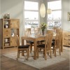Devonshire Dorset Oak Furniture Dining Table with Two Extensions DOR094