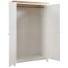 Divine Furniture Dortmund Ivory Painted Furniture Full Hanging Double Wardrobe