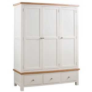 Divine Furniture Dortmund Ivory Painted Furniture Triple Wardrobe Divine Furniture Dortmund Ivory Painted Furniture Triple Wardrobe