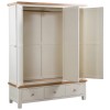 Divine Furniture Dortmund Ivory Painted Furniture Triple Wardrobe