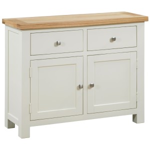 Dortmund Ivory Painted Furniture 2 Door 2 Drawer Medium Sideboard