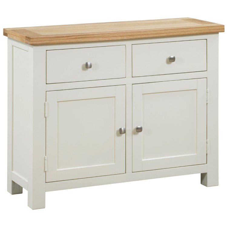 Dortmund Ivory Painted Furniture 2 Door 2 Drawer Medium Sideboard