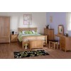 Divine True Oak Furniture 3 Drawer High Bedside Cabinet