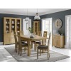 Divine Furniture True Oak Furniture Small D End Extending Dining Table