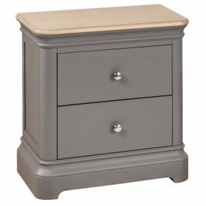Stone Grey Painted Furniture 2 Drawer Bedside Cabinet Stone Grey Painted Furniture 2 Drawer Bedside Cabinet