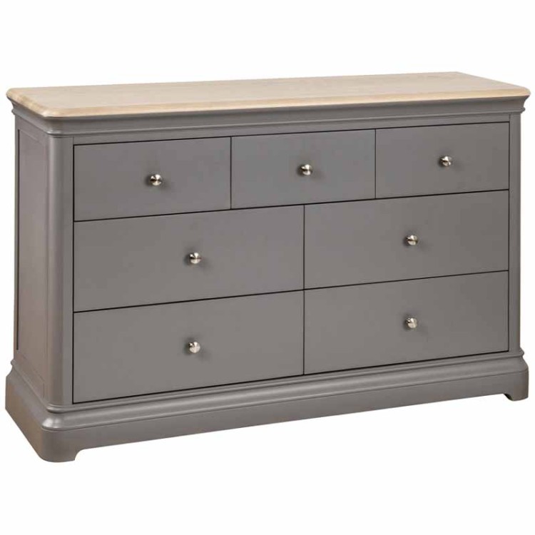 Stone Grey Painted Furniture 3 Over 4 Drawer Chest