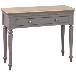 Divine Stone Grey Painted Furniture 2 Drawer Dressing Table Divine Stone Grey Painted Furniture 2 Drawer Dressing Table