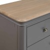 Divine Stone Grey Painted Furniture 2 Drawer Dressing Table