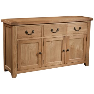 Summertown Rustic Oak Furniture 3 Door 3 Drawer Sideboard