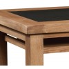 Summertown Rustic Oak Furniture Office Desk with PU Top