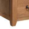 Summertown Rustic Oak Furniture Office Desk with PU Top