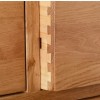 Summertown Rustic Oak Furniture 3 Drawer Compact Bedside Cabinet
