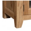 Summertown Rustic Oak Furniture 2 Door Display Cabinet