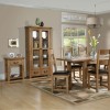 Summertown Rustic Oak Furniture 2 Door Display Cabinet