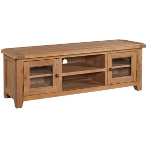 Summertown Rustic Oak Furniture Wide Screen TV Unit Summertown Rustic Oak Furniture Wide Screen TV Unit