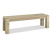 Bentley Designs Turin Aged Oak Furniture Large Dining Room Bench 2640-60