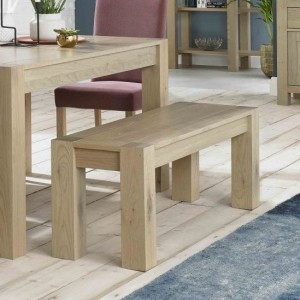 Bentley Designs Turin Aged Oak Furniture Large Dining Room Bench Bentley Designs Turin Aged Oak Furniture Large Dining Room Bench 2640-60